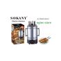 Sokany Electric Grill, 1000 Watt, Silver and Black - sk-6111