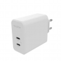 Mophie Wall Charger, 67 Watt, 2 USB-C Ports - White