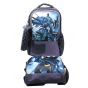 Gharibo Bags School Backpack With Lunch Bag and Pencil Case for Boys, Batman Pattern - Grey