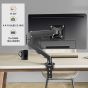 Single Arm Holder for 17 to 30 Inch Monitors - Black