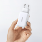 Ugreen Nexode Wall Charger, 65 Watt, 3 USB Ports, White - CD244