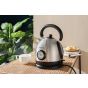 Swiss Pro Plus Retro Electric Kettle, 1.8 Liter, 2200 Watt, Silver - SP-WK2200BS