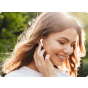 هونر  X8b، سعة 512 جيجا، رام 8 جيجا، شبكة 4G LTE، بشريحتين اتصال - فضي مع سماعة اذن لاسكلية X6 بخاصية تقليل الضوضاء - ابيض