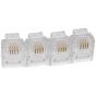 Rj11 Connectors (25 Pieces) - Clear