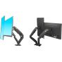 Dual Arm Holder for 17 to 25 Inch Monitors, Black - SH F160