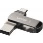 Lexar JumpDrive D400 USB-C and USB 3.1 Flash Drive, 64GB - Grey