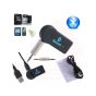 AUX Audio Wireless Car Receiver, Black - BT-350