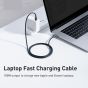 كابل شحن ونقل بيانات USB فئة C باسيوس كريستال شاين سيريز، طوله 1.2 متر، اسود - CAJY000601