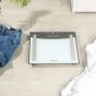 ميزان حمام ديجيتال زجاج سالتر، 180 كجم، اسود وفضي - 9137SVWH3R
