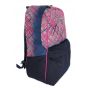 Gharibo Bags School Backpack for Girls, Cross Lines Pattern - Pink and Black