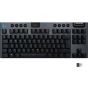 Logitech G915 LIGHTSPEED TKL Tenkeyless Wireless Mechanical Gaming Keyboard with low profile GL-Tactile key switches, LIGHTSYNC RGB, Ultra thin design, 40+ hours battery life, QWERTY UK Layout - Black