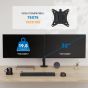 Dual Arm Holder for 32 Inch Monitors - Black