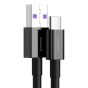 Baseus Superior Series USB-A to USB-C Charging and Data Cable, 1 Meter, Black - CATYS-01