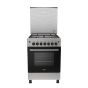Zanussi Gas Cooker, 4 Burners, Stainless Steel - ZCG622A6XB