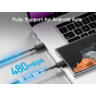كابل انكر 322 بموصل USB فئة C الى USB فئة C، طوله 6 قدم، اسود - A81F6H11