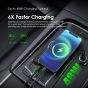 Oraimo Bullet Car Charger, 48W, 2 Ports, USB-A and C, Dark Chrome - OCC-73D