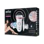 Braun Silk-épil 9 Wet and Dry Epilator for Women with Silk-épil 3 in1 trimmer, White and Rose Gold - 9-980