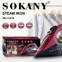 Sokany Steam Iron, 300ml, 2400W, Black and Red - SK-11018