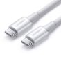كابل USB فئة C الى USB فئة C يوجرين، قدرة 100 وات، 2 متر – ابيض