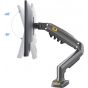 NB North Bayou Single Arm Holder for 17 to 30 Inch Monitors, Black - F80