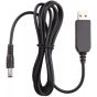 USB DC 5V to 12V Router Cable Step Up Power Cable Power Supply USB Cable with DC Jack 5.5 x 2.1mm for Fan & Led Light & Router & Speakers (1M)
