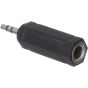 2.5mm Mono Plug Male to 3.5mm Female Headphone Adapter- Black