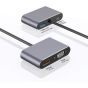 موزع USB 4 في 1، مع 4K HDMI - اسود