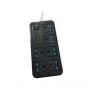 Elmaghraby Power Strip, 6 Ports, 4 USB Ports, 2500 Watt - Black