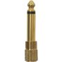 Rca 6.5 Male To 3.5 Female Audio Adapter- Gold