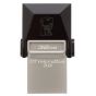 Kingston Data Traveler Micro Duo OTG USB 3.0 Flash Drive, 32GB, Black - DTDUO3