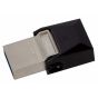 Kingston Data Traveler Micro Duo OTG USB 3.0 Flash Drive, 32GB, Black - DTDUO3