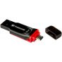 Transcend JetFlash 340 Dual USB Flash Drive, 32GB - Black Red