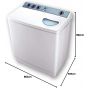 Toshiba Top Loading Washing Machine With 2 Motors & Pump, 10 KG, White - VH-1000P