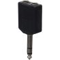 Dual AUX 3.5 mm Female to Stereo AUX  6.5 mm Male Audio Splitter- Black