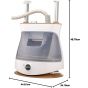 Black+Decker Garment Steamer, 1.5 Liter, 2400 Wattt, White- GST2400-B5