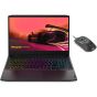 Lenovo IdeaPad Gaming 3 82K200QGAX Laptop, AMD Ryzen 5 5600H, 15.6 Inch,  512GB SSD, 16GB RAM, NVIDIA RTX 3060 6GB GDDR6 Graphics, Dos, Black, with Gaming RGB Mouse