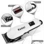Kemie Cordless Hair and Beard Trimmer, White and Black-  KM-809A