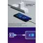 شاحن اوبو مع كابل شحن USB-A  الى USB-C، طول 1 متر، 65 وات، USB-A - ابيض
