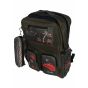 Gharibo Bags School Backpack With Pencil Case For Boys, Figures Pattern - Dark Brown