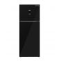 ثلاجة يونيون اير بفريزر علوي، نوفروست، 330 لتر، اسود - URN-400DLBG1A-DTHS