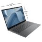 Lenovo Ideapad 5 Laptop, Intel Core I5-1235U, 512GB M.2 NVMe SSD, 16GB RAM, 15.6 Inch FHD, Intel Iris Xe Graphics, FREEDOS - Storm Grey