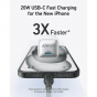 Anker 511 Nano Pro Wall Charger, 20 Watt, USB-C, White - A2637622