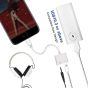 Headphone Jack Adapter for iPhone Car Charger 3.5mm Aux Earphone Audio Splitter and Charge Connector for iPhone 7/8/X/7 Plus/8 Plus/XS MAX Support Jack Dongle Converter and Charger Compatible All iOS
