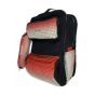 Gharibo Bags School Backpack With Pencil Case For Girls, Maze Pattern - Black and Light Red