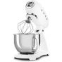 Smeg Stand Mixer With Attachments, 4.8 liters, ‎800 watts, White - SMF03WHEU