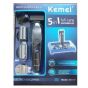 Kemei 5 in 1 Full Care Grooming Kit, Black and Blue - KM-690