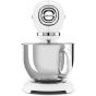 Smeg Stand Mixer With Attachments, 4.8 liters, ‎800 watts, White - SMF03WHEU