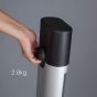 Veito Electric Free Standing Heater with Remote Control, 1700 Watt, Black and Silver - CH1800RE