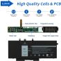 Laptop Battery Replacement for Dell Laptops, 8500mAh - Black