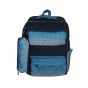 Gharibo Bags School Backpack With Pencil Case For Girls, Maze Pattern - Blue